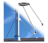 Staffa per Camino da Tetto, staffe di Supporto per Tubi del Camino Antivento - Supporti per Tubi di Ventilazione e drenaggio Rimovibili, Resistenti alla ruggine, stabili in Caso di Vento/nev