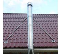 Staffa per Camino da Tetto, staffe per Camino in Acciaio Inossidabile Personalizzabili per Tetto, Parete e Pavimento - Supporto per Tubo della Stufa Antivento con Viti di Installazione per u