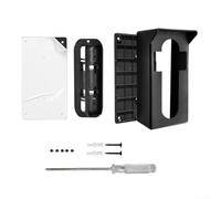 Staffa per campanello video regolabile compatibile con anello per arlo per nido - Supporto rotante in plastica per porte di apertura verso l'interno - Resistente alle intemperie nero 9 x 7 x 15,5 cm