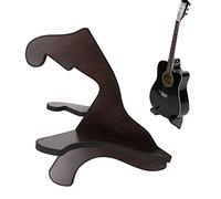 Staffa per chitarre in legno, supporto per chitarra stabile con superficie liscia Stile telaio X portatile per supporto per strumenti a corda(Nero)