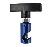 Staffa per cofano in alluminio, clip di supporto antiscivolo per il fissaggio del cofano, compatibile con la maggior parte dei puntoni per cofano, nero/rosso/blu (blu)