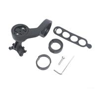 Staffa per computer Garmin Bike - Supporto di estensione in alluminio leggero per barre da 25,4 mm 31,8 mm, nero