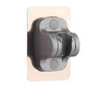 Staffa per doccia da parete, supporto di ricambio per soffione doccia, regolabile con sedile forato per doccia (grigio)