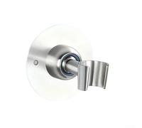 Staffa per doccia in acciaio inossidabile, supporto regolabile senza trapano per bagno, testa girevole a 360°, per tubi da 10,2 cm, presa sicura antiscivolo (A)