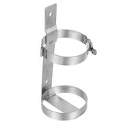 Staffa per Estintore da Parete in Acciaio Inox Argento 2 Kg | Fermo di Serraggio, Montaggio Semplice e Rilascio Rapido, per Casa e Aree Pubbliche