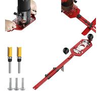 Staffa per fresatura per router, base scanalata adattabile, per la lavorazione del legno, in lega di alluminio, multifunzione, per scanalatura di bordi, fresatura, bordi dritti, smussatura (C)