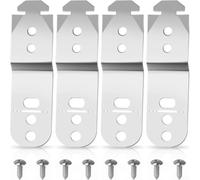 Staffa per lavastoviglie 00619985 Kit di montaggio resistente per Bosch per Siemens per Kenmore, set di fissaggio per cerniere per porta anti-scosse, per elettrodomestici da incasso, argento, 8,8 x