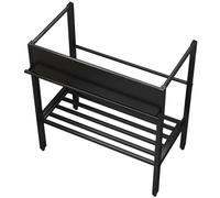 Staffa per lavello nera, ferro metallico, finitura opaca, per lavabo da 80 cm