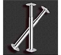 Staffa per lavello sottopiano Gambe di supporto for lavabo da bagno regolabili, pali telescopici in acciaio inossidabile, kit riparazione for lavello cucina, 2 pezzi(Height 37 55cm (14.6" 21.7"))