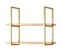 Staffa per mensola a tubo quadrato a 2 livelli per parete e soffitto, staffe di supporto per mensola galleggiante per carichi pesanti, senza assi di legno