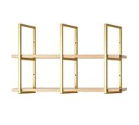 Staffa per mensola a tubo quadrato a 2 livelli per parete e soffitto, staffe di supporto per mensola galleggiante per carichi pesanti, senza assi di legno