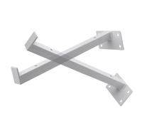 Staffa per Mensola Pesante Retro 2 Pezzi Supporto di Metallo, Reggimensola, Supporti per Scaffali Invisibili per Scaffalature Aperte Fai da Te(White,35cm)