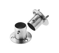 Staffa per mensola, Staffe for binari for guardaroba, confezione da 2 supporti for prese for aste for sospesi for armadi in acciaio inossidabile for tubi 19-32 mm(22mm)