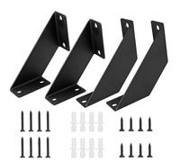 Staffa per Mensole Nere, 4 Pezzi 10cm Reggimensola Ferro Mensola Vintage 90 Gradi in Metallo Mensola Angolare Nero Staffe per Mensole Pesanti Industriali Supporto per Scaffali per Camera da Letto