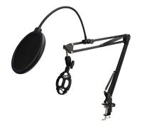Staffa per microfono in alluminio NB35 con supporto antiperno e braccio regolabile, nero
