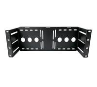 Staffa per monitor VESA per montaggio su rack 4U per server rack e armadio | Supporto universale per display LCD 75 x 75/100 x 100, profondità regolabile, staffa per montaggio su rack, in acciaio, nero