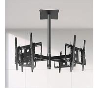 Staffa Per Montaggio Tv A Soffitto Su Quattro Lati, Inclinabile E Ruotabile, Adatta Alla Maggior Parte Dei Televisori Curvi E A Schermo Piatto Lcd Da 32-55 Pollici, Supporto Tv Fin