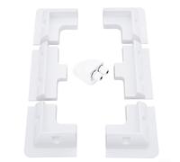 Staffa per pannello solare, kit di montaggio regolabile per caravan, camper, barca, set da 7 pezzi, supporto per pannello del tetto con scatola di giunzione, bianco