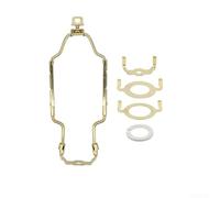 Staffa per paralume regolabile in metallo, kit di supporto per arpa in metallo da 17-25 cm, con base a sella, per lampada da tavolo da pavimento E26 E27 (oro)