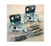 Staffa per persiane in alluminio con guide superiori da 25 mm, confezione da 2, installazione a soffitto