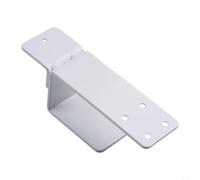 Staffa per porta resistente per legname 2 x 4, supporto per barra di sicurezza in acciaio rinforzato per evitare l'ingresso forzato, design a forma di U per porte interne esterne (bianco)