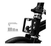 Staffa per portapacchi anteriore in lega a 3 fori per bici pieghevole Brompton (nero)
