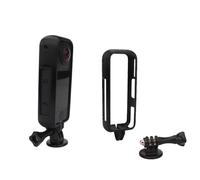 Staffa per riprese orizzontale/verticale per Insta360 X4 Air, adattatore per telaio protettivo per fotocamera, espansione a sgancio rapido, per accessori per fotocamere X4 Air (bordo verticale nero)