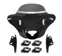 Staffa per rivestimento parabrezza Batwing Fairing Smoke Dyna per Harley | Fari anteriori da 5,75"; protezione fumè, finiture cromate/nere, scocca nera lucida(Smoke Chrome Trim)
