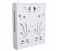 Staffa per Router A Parete Ripiani Sospesi Scatola Portaoggetti Wi Fi Scatola Portaoggetti da Scrivania per Rack Hider Scatola Porta TV A Parete (Color : White-B, Size : 50x42x10cm)