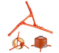 Staffa per Serbatoio a Gas, Supporto per Bombole a Gas, Supporto per Stufa Pieghevole da Campeggio, Portatile della Staffa Bombola di Gas, Pieghevole Supporto per Cartucce di Campeggio, Arancione