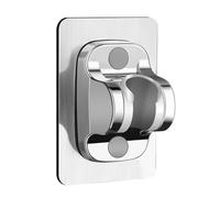 Staffa per soffione doccia, adesivo resistente, angolo regolabile, supporto per bacchetta doccia senza trapano per bagno ABS 120x80mm