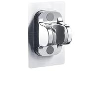 staffa per soffione doccia, Angle Adjustable Stick On Shower Bracket No Drill Multicolor For Home Hotel Bathroom(Silver)
