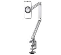 Staffa per Tablet in Alluminio Rotante 360 Gradi con Antiscivolo e Supporto Magn
