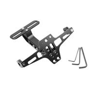 Staffa per targa in alluminio CNC regolabile con kit di eliminazione parafango per montaggio indicatori direzione posteriori Staffa targa moto(Black)