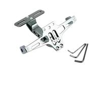 Staffa per targa in alluminio CNC regolabile con kit di eliminazione parafango per montaggio indicatori direzione posteriori Staffa targa moto(B)