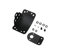 Staffa per targa moto, in acciaio nero, curva, supporto laterale per fanale posteriore e freno universale