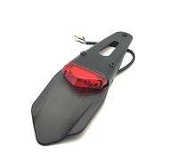 Staffa per Targa Moto Supporto Per Targa Posteriore Per Moto Con Fanale Posteriore A LED Da 12V Universale Per Motocross Enduro Moto Staffa Portatarga(Red-A)