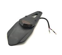 Staffa per Targa Moto Supporto Per Targa Posteriore Per Moto Con Fanale Posteriore A LED Da 12V Universale Per Motocross Enduro Moto Staffa Portatarga(Black-A)