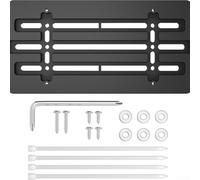 Staffa per targa paraurti anteriore, per la maggior parte delle auto, kit di montaggio regolabile in ABS con viti, finitura nera opaca, adatta per paraurti curvi e piatti
