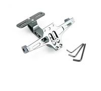 Staffa Per Targa Supporto Per Indicatore Direzione Posteriore Eliminazione Parafango In Alluminio Patente Per Moto Regolabile Universale Portatarga Moto(Gray)