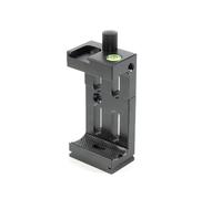 Staffa per Testa Treppiede in Alluminio Clip per Supporto per Telefono Cellulare con Livella a Bolla e Supporto per Slitta Fredda per Torcia del