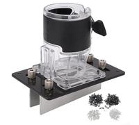 Staffa per troncatrice e fresatrice per legno 2 in 1 con set di morse a chiusura dritta e a mezza traversa, localizzatore regolabile per router per lavorazione del legno, della
