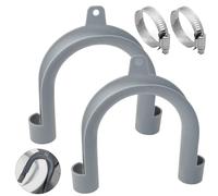 Staffa per Tubo di Scarico a 180 Gradi con Arco,Supporto per Lavatrice,Tubo di Scarico e Tubo per Lavastoviglie,Asciugatrice,Gancio per Tubo Scarico Lavatrice a Forma di U,Curva per Tubo Scarico,2pcs