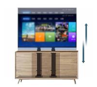 Staffa Per TV A Doppio Palo, Supporto TV Motorizzato Con Controllo Remoto E Manuale Di Memoria, Scate Di Sollevamento A Doppio Motore 130Cm, Per 55 "a 100" TV