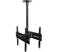 Staffa per TV a doppio schermo da soffitto per schermi piatti al plasma LED da 26 a 60 pollici, design a parete per una facile installazione e un angolo di visione ottimale