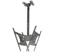 Staffa Per TV - Adatto Per Supporto Da Soffitto Per TV Da 32-55 Pollici, Supporto Per Monitor Da Soffitto Bifacciale, Inclinabile E Girevole, Capacità Di Carico Massima 60 Kg, Con Asta Ispessita(2m)