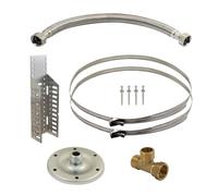 Staffa per vaso espansione supporto a muro per vaso di espansione autoclave in acciaio inox per serbatoio acqua calda sanitaria fissaggio pressione membrana refrigerante (Kit Staffa 330mm)