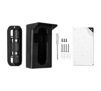 Staffa per videocitofono girevole regolabile per porte con apertura interna, resistente alle intemperie, in ABS, ampia compatibilità, nero, 8,5 x 7,8 x 15,6 cm, installazione fai da te di sicurezza