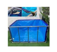 Staffa pieghevole in metallo trasparente con finestra di visualizzazione per stagno Koi, accessorio per piscina, facile installazione, blu+C, 100 x 66 x 61 cm, per uso agricolo