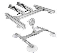 Staffa pieghevole per supporto pieghevole in lega di alluminio/acciaio inossidabile per attuatore lineare telescopico ad angolo regolabile portatile con ventosa